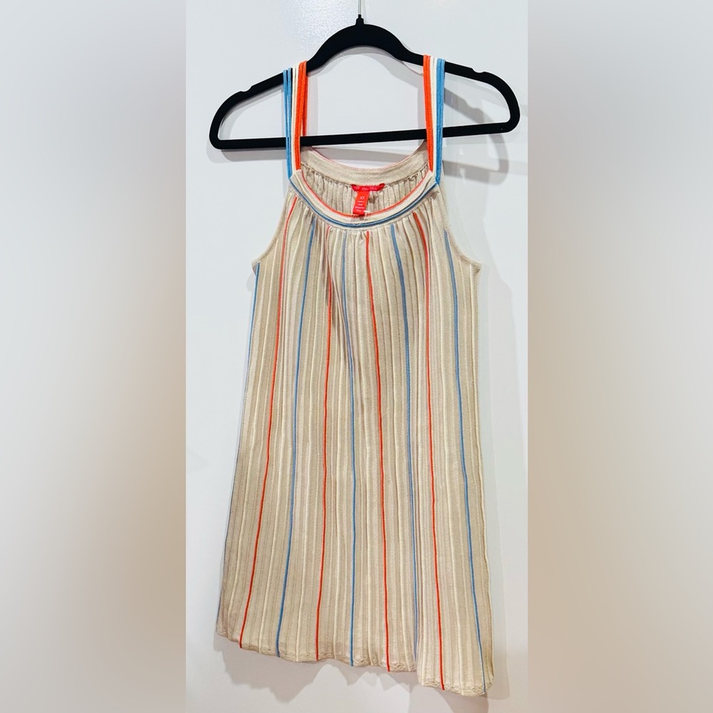 Chelsea & Violet Beige Striped Mini Dress